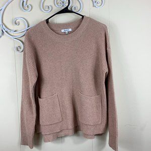 Madewell Peach Pullover Knit Sweater Size Small